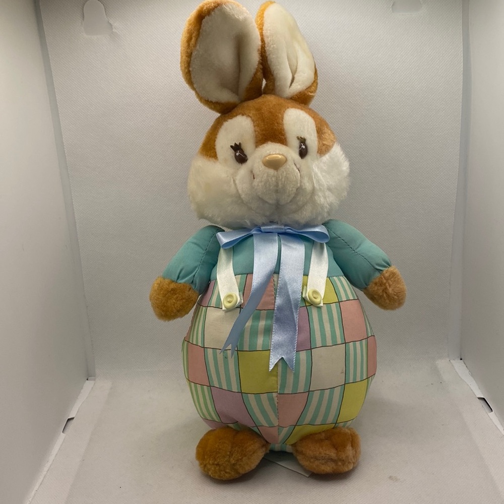 Bloomer Bunny Plush Stuffed Animal Vintage Easter Rabbit 1989 American Greetings